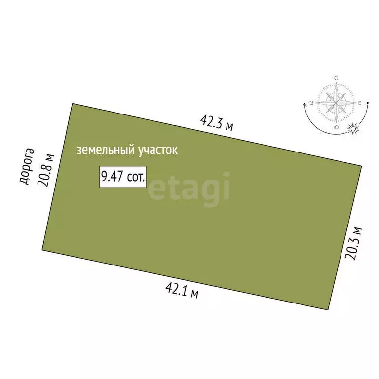 Участок в Заводоуковск, улица Константина Рокоссовского (9.47 м) - Фото 1