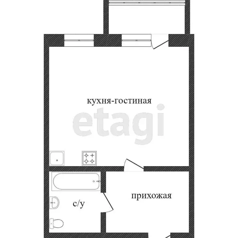 Квартира-студия: Абакан, улица Маршала Жукова, 89 (28.4 м) - Фото 0