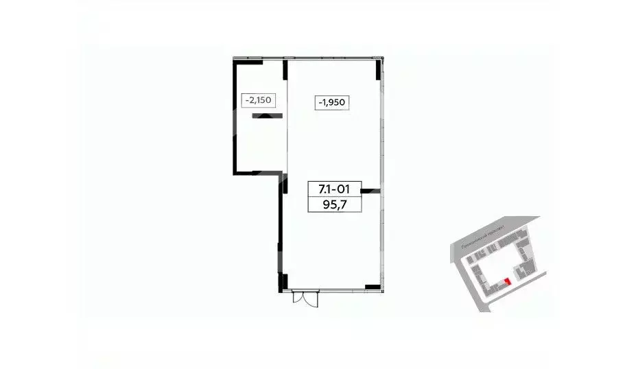 Торговая площадь в Москва просп. Прокшинский, 5 (96 м) - Фото 2