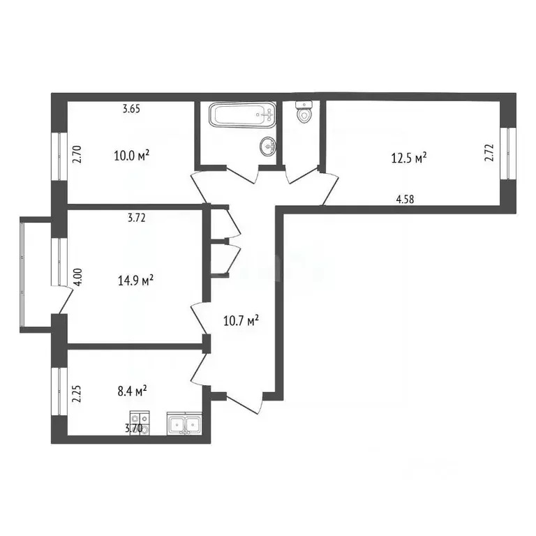 3-к кв. Камчатский край, Елизово ул. Чкалова, 20 (60.9 м) - Фото 2
