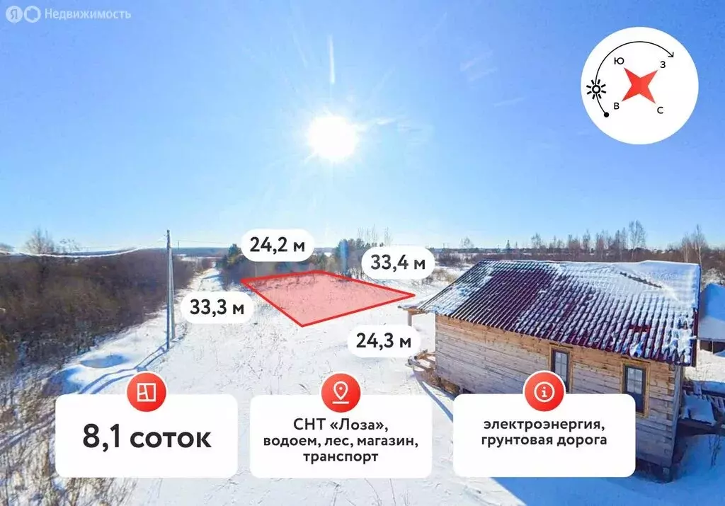 Участок в Тюменский муниципальный округ, СНТ Лоза, 12-я улица (8 м) - Фото 2