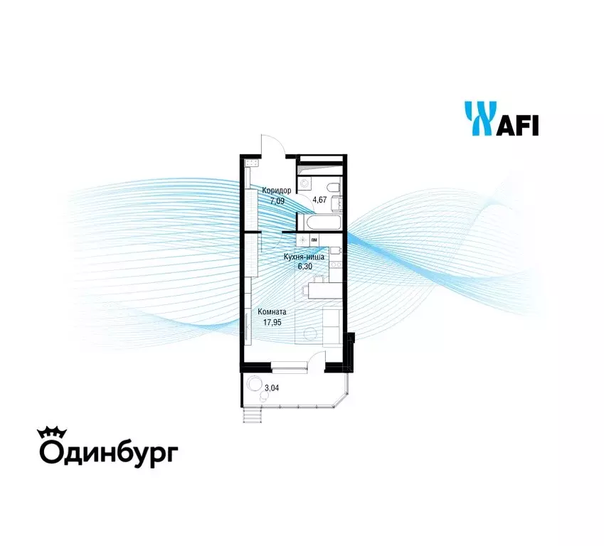 Квартира-студия: Одинцово, Северная улица, 5к1 (39.2 м) - Фото 1