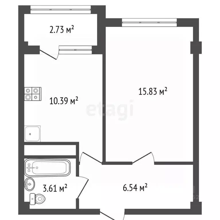 1-к кв. Ставропольский край, Кисловодск ул. Пушкина (39.0 м) - Фото 2