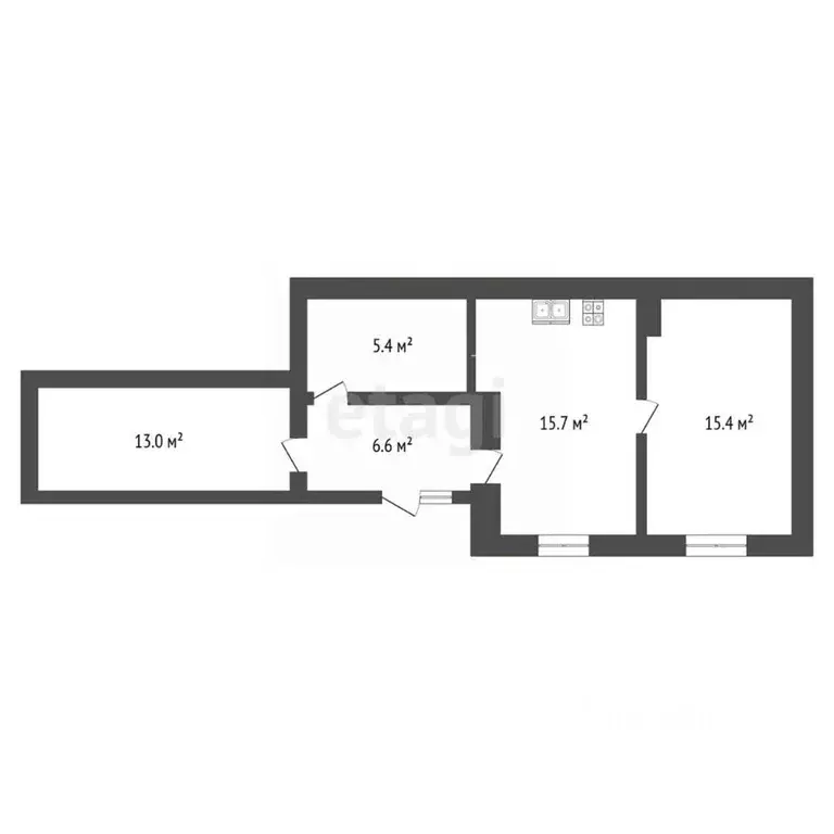 2-к кв. Ставропольский край, Пятигорск просп. Кирова (56.1 м) - Фото 1
