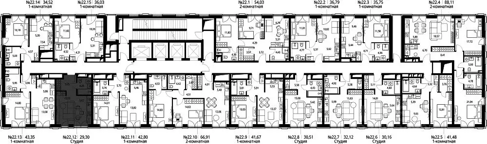 Студия Москва Ильменский проезд (29.95 м) - Фото 1