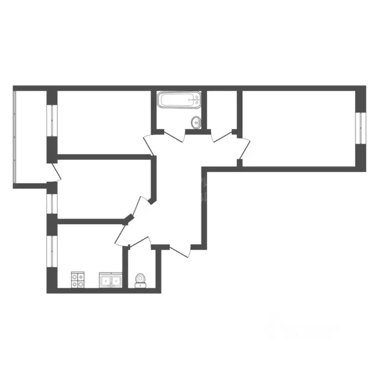 2-к кв. Тюменская область, Тюмень ул. Максима Горького, 3 (85.0 м) - Фото 1