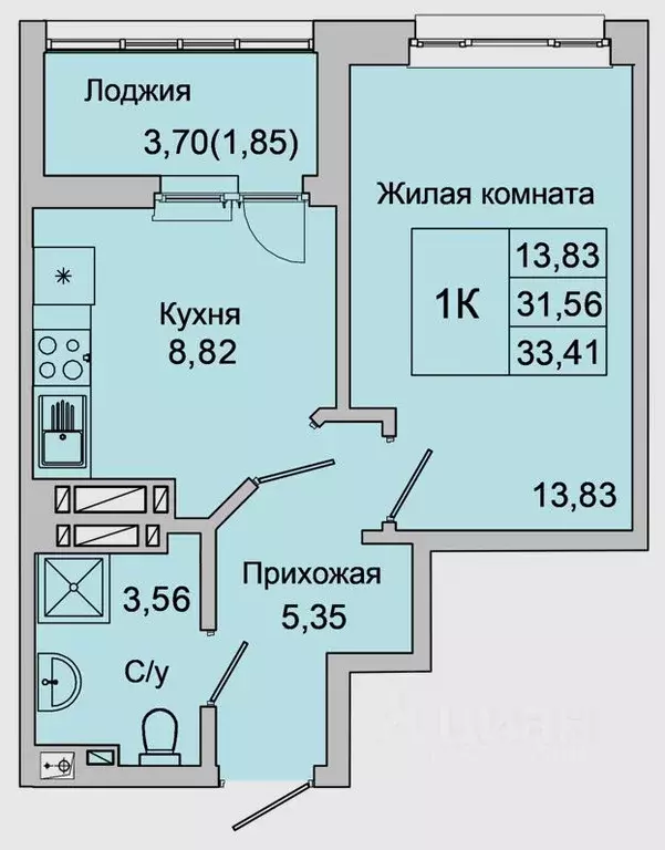1-к кв. Ростовская область, Батайск ул. Булгакова, 11 (33.41 м) - Фото 0