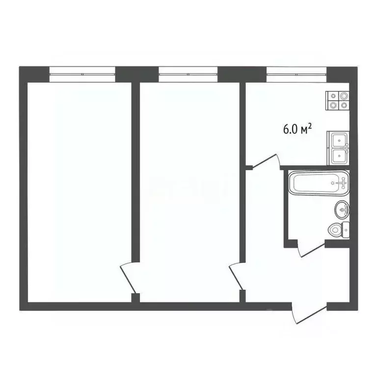 2-к кв. Владимирская область, Муром пос. Муромский, ул. Северная, 10 ... - Фото 2