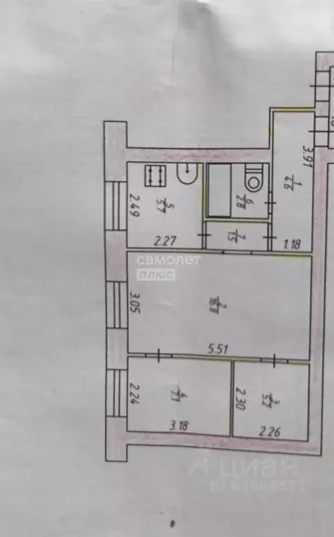 3-к кв. Калужская область, Кондрово г. Дзержинский муниципальный ... - Фото 2