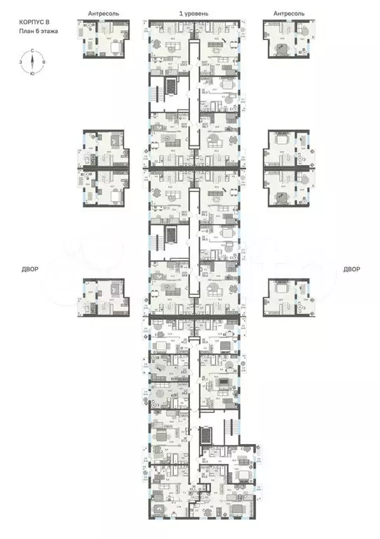 2-к. квартира, 39,9 м, 6/6 эт. - Фото 1