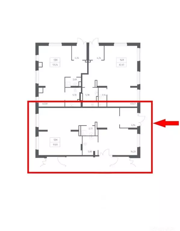 Помещение свободного назначения (91.83 м) - Фото 1