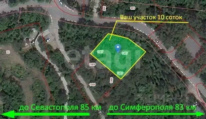 Участок в Крым, Ялта ул. Войкова (10.0 сот.) - Фото 1
