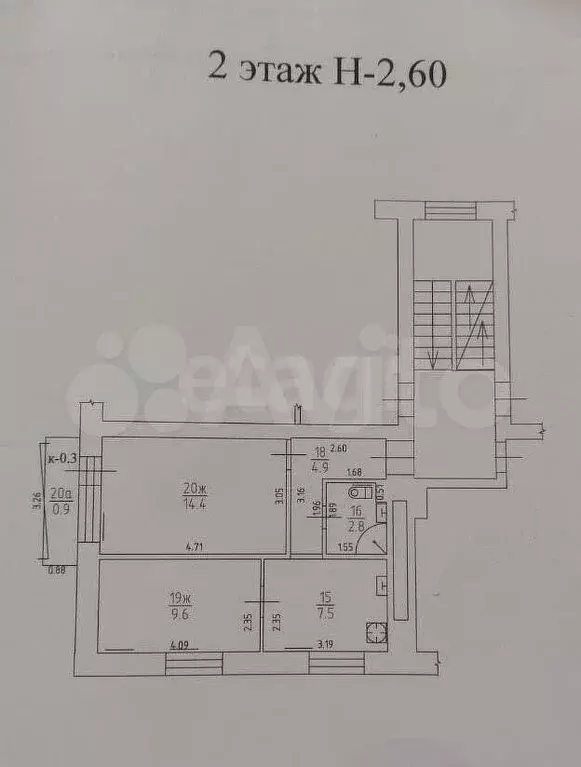 2-к. квартира, 40 м, 2/5 эт. - Фото 0