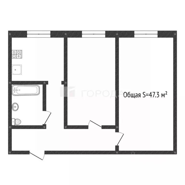 2-к кв. Кемеровская область, Новокузнецк Абашево мкр, ул. Тузовского, ... - Фото 2