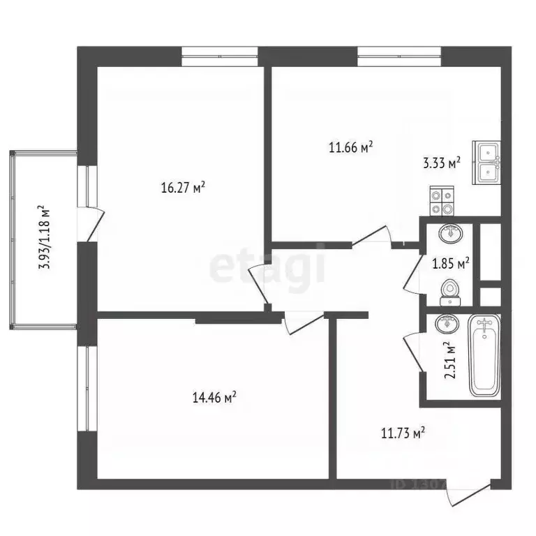 2-к кв. Ярославская область, Гаврилов-Ям ул. Кирова, 10 (47.8 м) - Фото 2