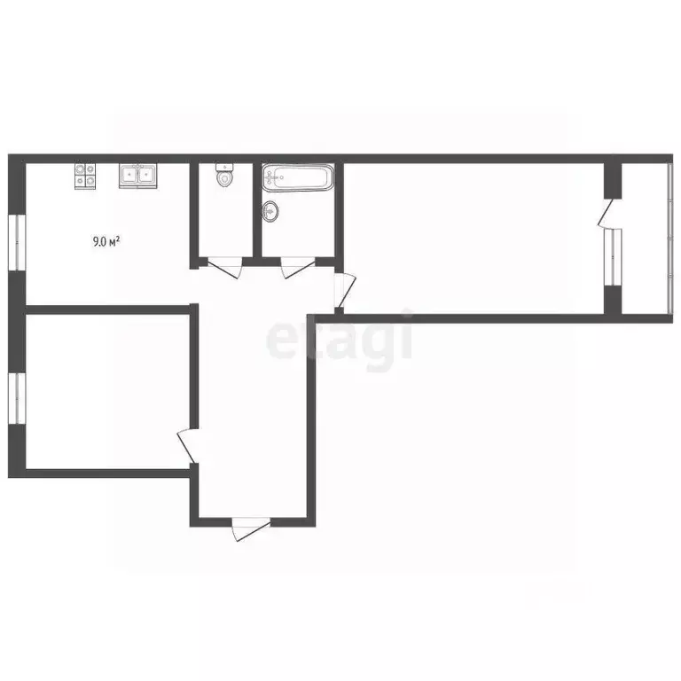 2-к кв. Ямало-Ненецкий АО, Муравленко ул. Губкина, 25 (52.1 м) - Фото 1