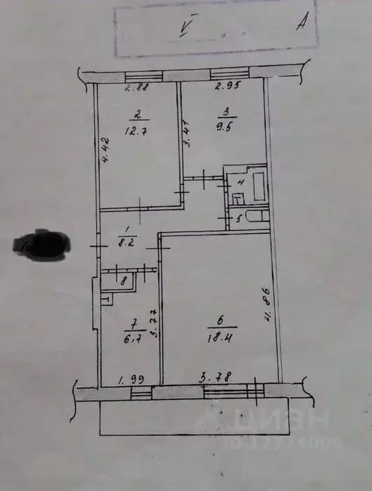 3-к кв. Татарстан, Набережные Челны пос. ЗЯБ, ул. Хади Такташа, 21 ... - Фото 2