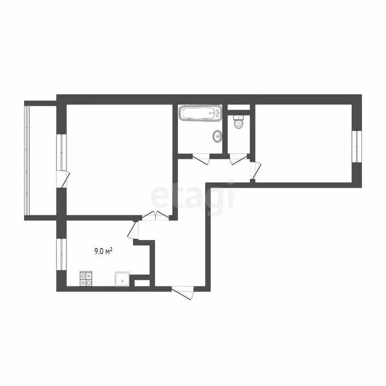 2-комнатная квартира: Тюмень, Солнечный проезд, 26 (56.5 м) - Фото 0