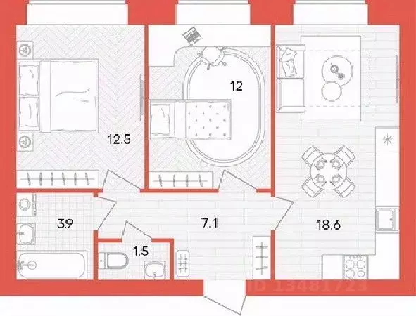 2-к кв. Пензенская область, Пензенский район, Мичуринский сельсовет, ... - Фото 1