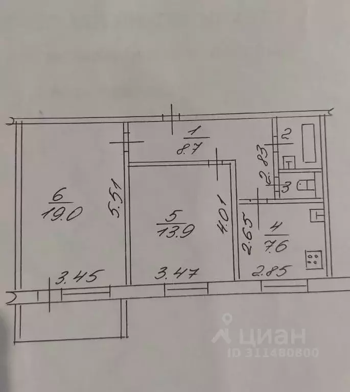 2-к кв. Новгородская область, Великий Новгород Шелонская ул., 1 (53.0 ... - Фото 0