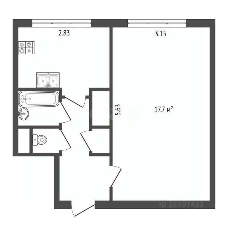 1-к кв. Санкт-Петербург Учительская ул., 6 (31.0 м) - Фото 2