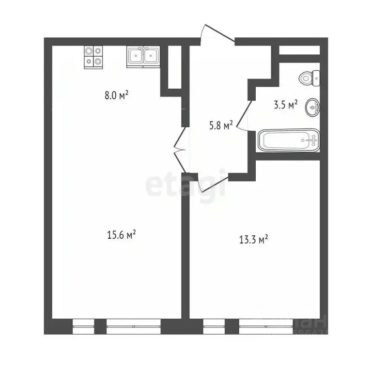 2-к кв. Москва Варшавское ш., 141к12 (46.6 м) - Фото 1