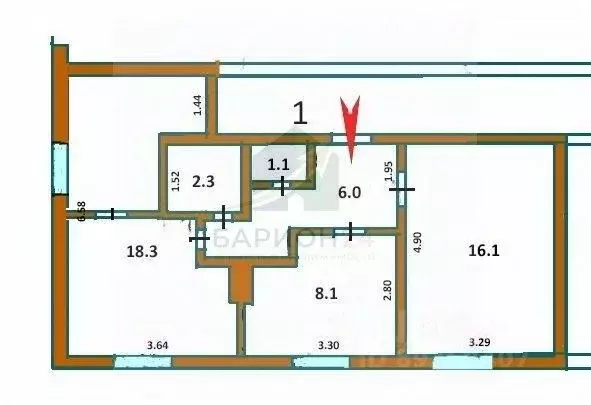 2-к кв. Калужская область, Боровск ул. Некрасова, 1Е (51.9 м) - Фото 2