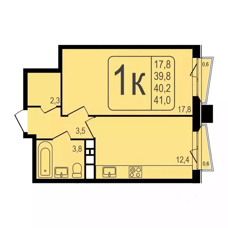 1-к кв. Московская область, Химки Сходня мкр, ул. Фрунзе, 30 (40.2 м) - Фото 0