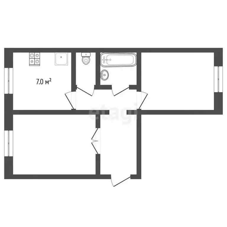 2-к кв. Московская область, Мытищи ул. Колпакова, 1/24 (47.1 м) - Фото 2