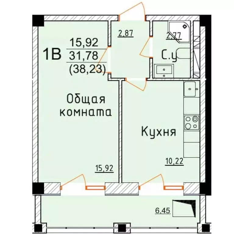 1-к кв. Дагестан, Дербент ул. Графа Воронцова, 80 (38.23 м) - Фото 0