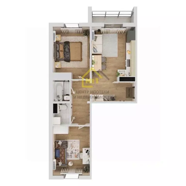 2-к кв. Челябинская область, Челябинск ул. Маршала Чуйкова, 30 (59.34 ... - Фото 1