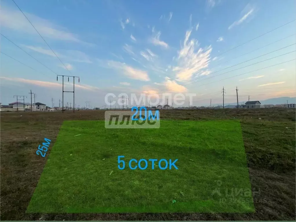 Участок в Дагестан, Махачкала Перестройка кв-л, ул. Возрождения (5.0 ... - Фото 1