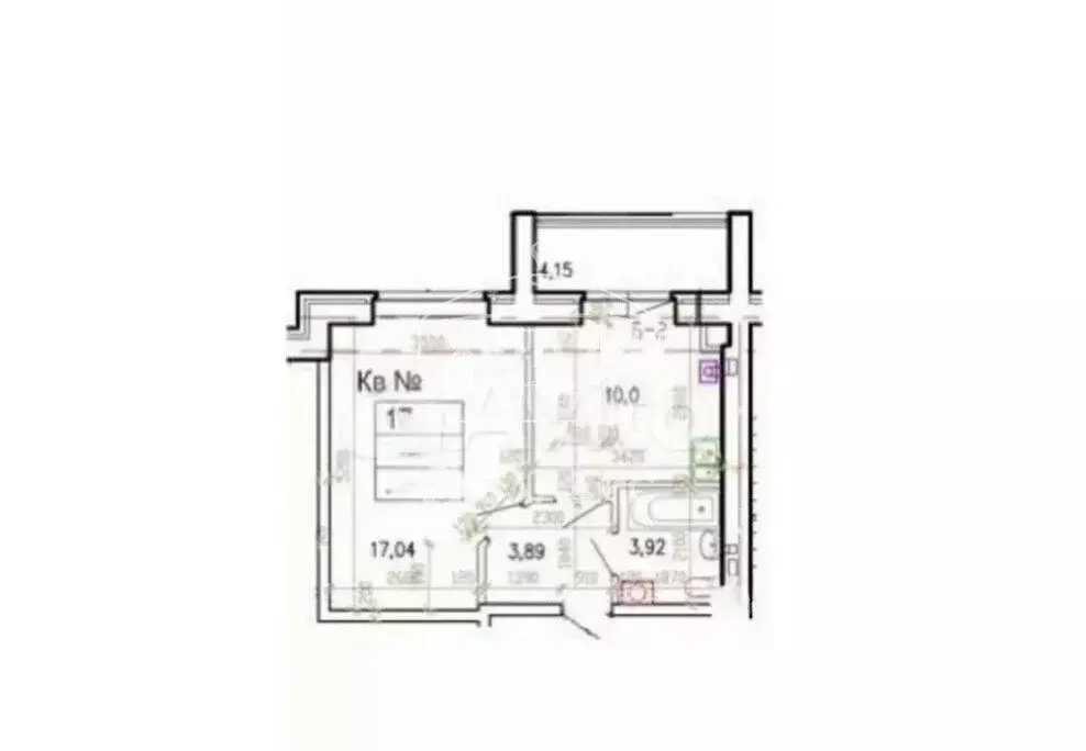 1-комнатная квартира: Элиста, улица имени Н.С. Хрущёва, 15 (39 м) - Фото 1