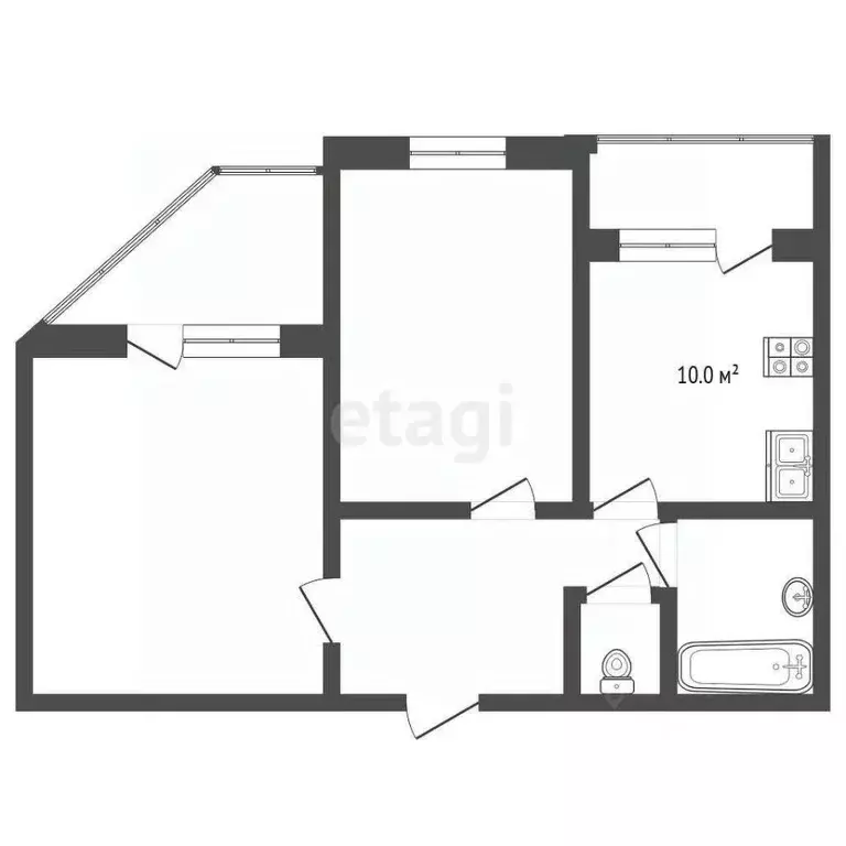 2-к кв. Орловская область, Орел Раздольная ул., 27А (59.5 м) - Фото 1