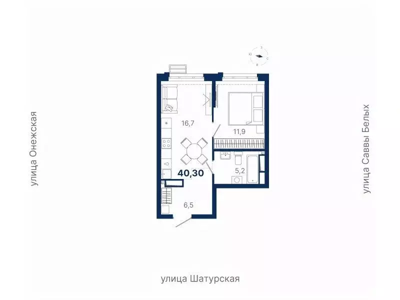 1-к кв. Свердловская область, Екатеринбург ул. Шатурская (40.3 м) - Фото 0