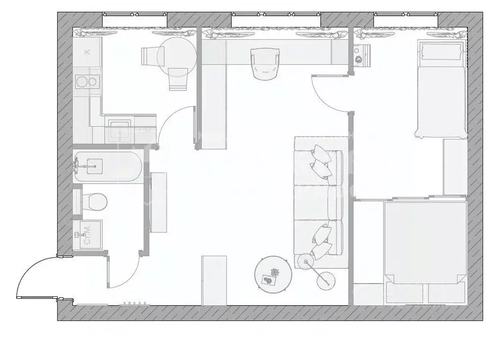 2-к кв. Хакасия, Черногорск ул. Дзержинского, 20 (43.0 м) - Фото 2