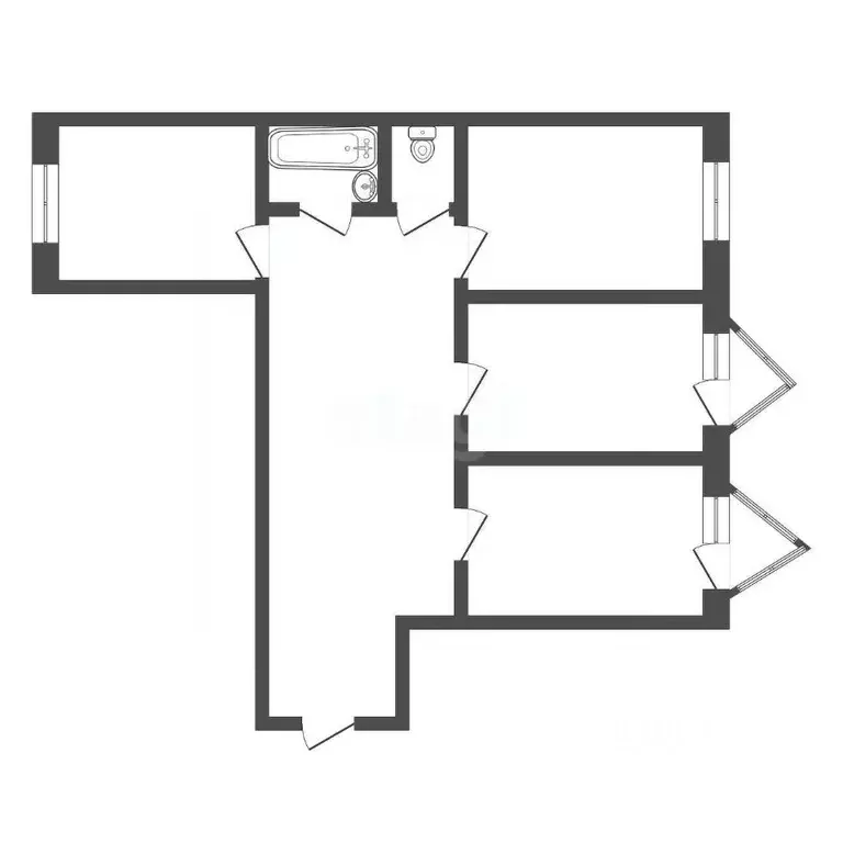 2-к кв. Ярославская область, Ярославль ул. Лескова, 23 (58.1 м) - Фото 2
