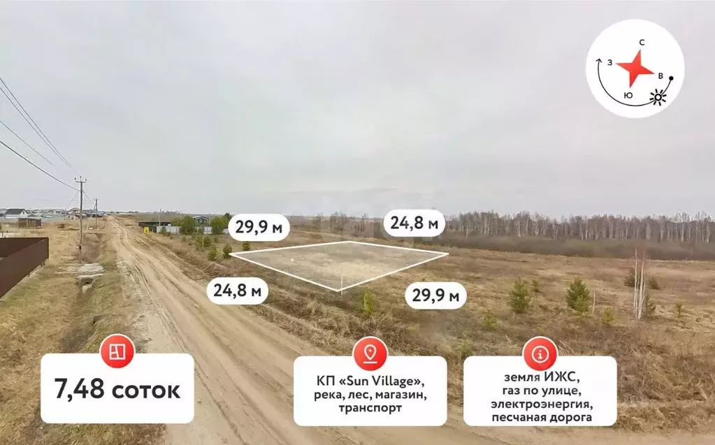 Участок в Тюменская область, Тюменский муниципальный округ, д. Якуши, ... - Фото 1