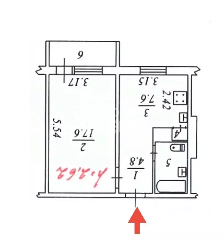 1-к кв. Ямало-Ненецкий АО, Ноябрьск ул. 8 Марта, 11 (34.6 м) - Фото 1