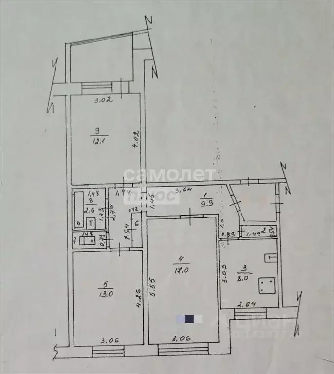 3-к кв. Ханты-Мансийский АО, Нягань 1-й мкр, 48 (65.2 м) - Фото 1