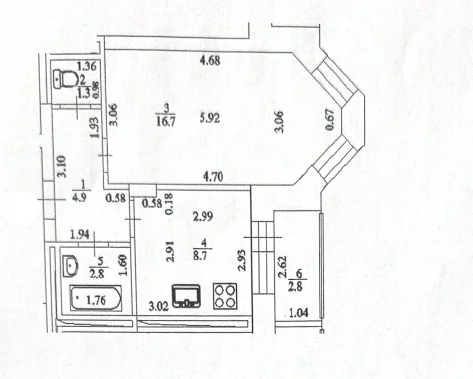 1-комнатная квартира: Уфа, улица Генерала Кусимова, 15 (35.8 м) - Фото 2