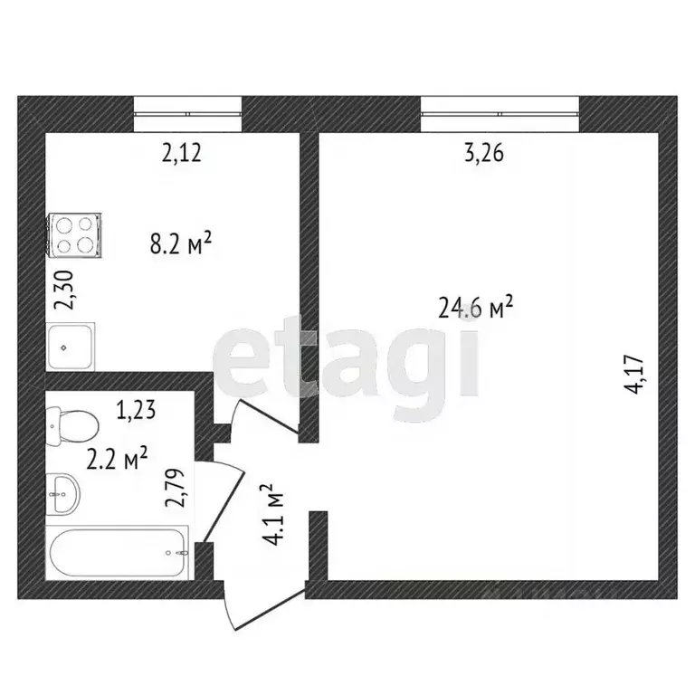 1-к кв. Кемеровская область, Кемерово Инициативная ул., 35 (38.2 м) - Фото 2