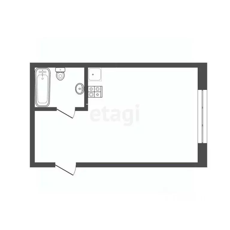 Комната Тюменская область, Тюмень ул. Станционная, 24 (17.5 м) - Фото 2