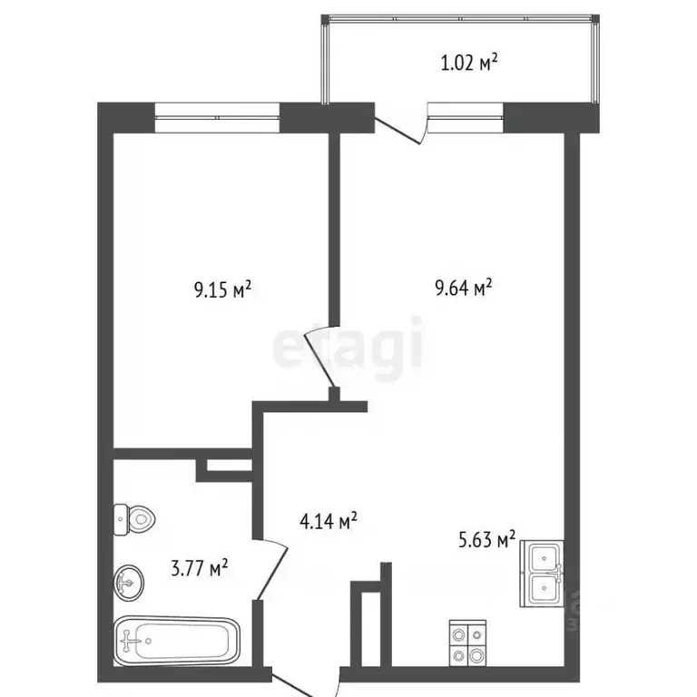1-к кв. Пермский край, Пермь ул. Солдатова, 29В (32.0 м) - Фото 2