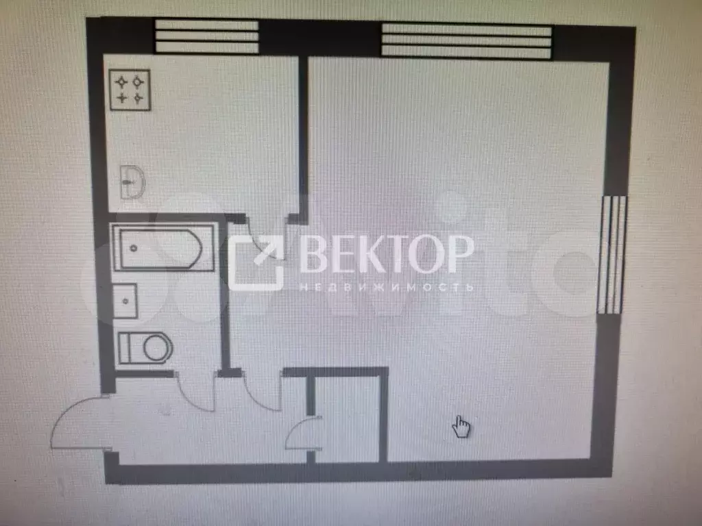1-к. квартира, 30 м, 5/5 эт. - Фото 0