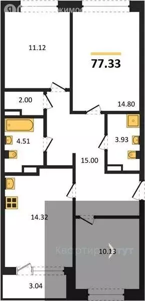 3-комнатная квартира: Воронеж, Ленинградская улица, 29Б (77.33 м) - Фото 0