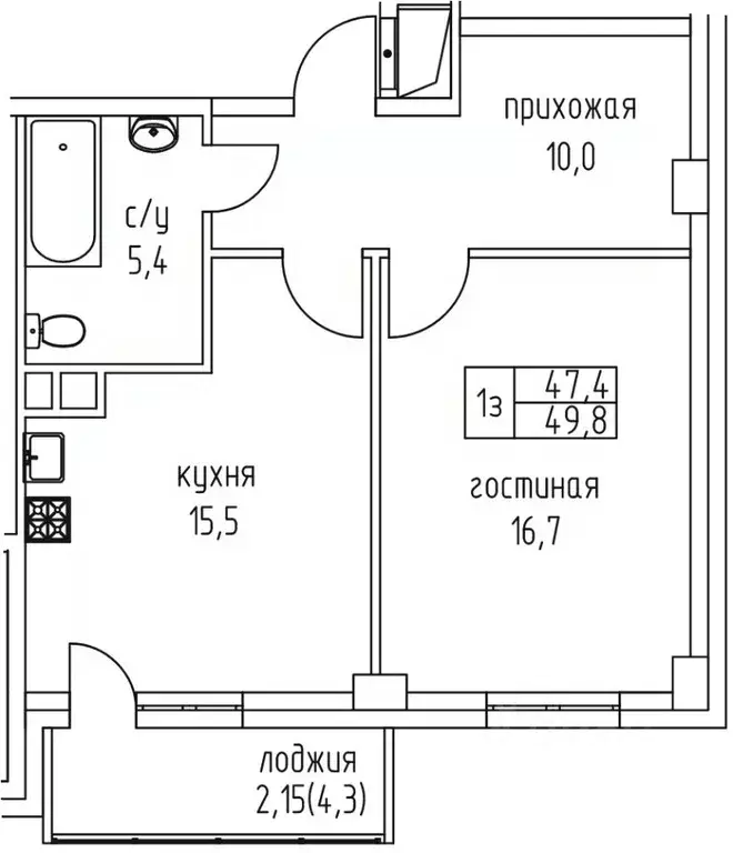 1-к кв. Саха (Якутия), Якутск просп. Михаила Николаева, 3к5А (49.8 м) - Фото 0