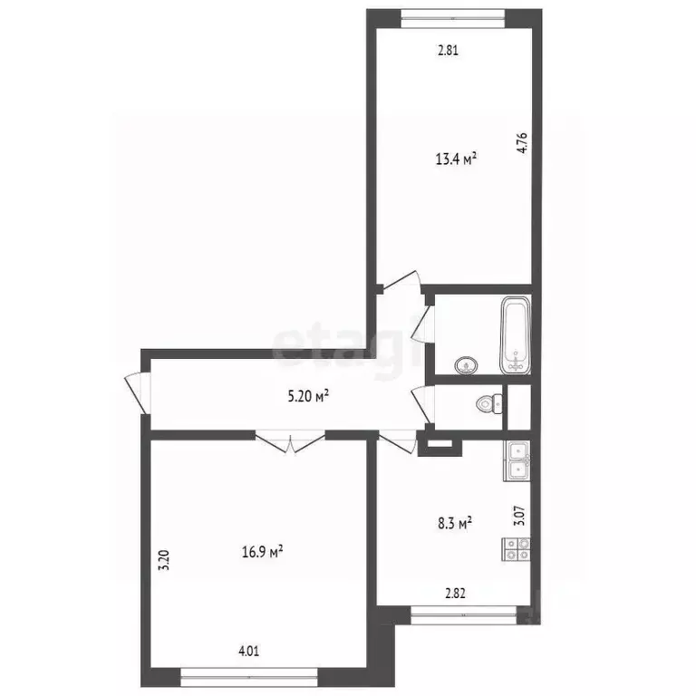 2-к кв. Москва ул. Генерала Глаголева, 30К5 (52.0 м) - Фото 1