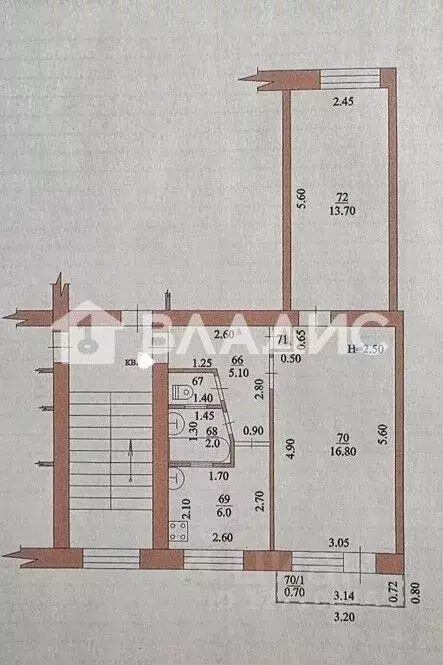 2-к кв. Краснодарский край, Ейск Коммунистическая ул., 49/11 (45.0 м) - Фото 2