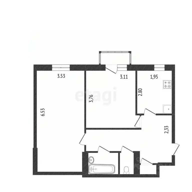 2-к кв. Хабаровский край, Комсомольск-на-Амуре ул. Кирова, 21 (53.7 м) - Фото 2